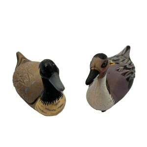 Vintage MCM Collectable Plastic Mini Pintail Duck & Canadian Goose Hong Kong